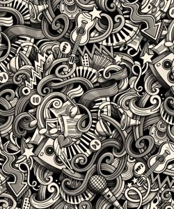 Black and White Cartoonish Notes